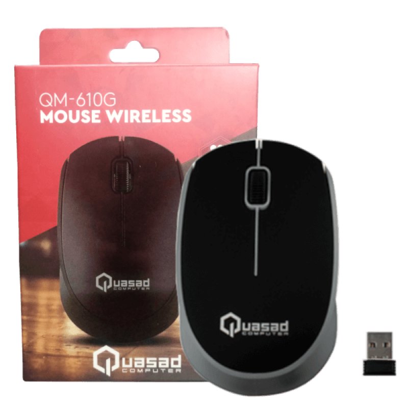 MOUSE QUASAD QM-610G INALAMBRICO GRAY