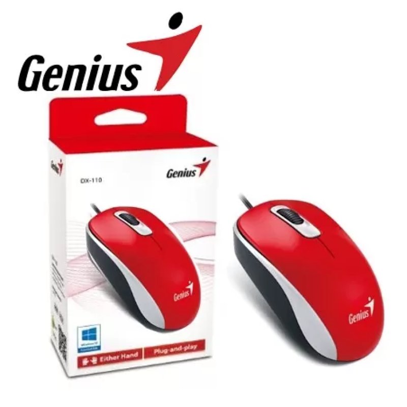 MOUSE GENIUS ALAMBRICO DX 110 RED