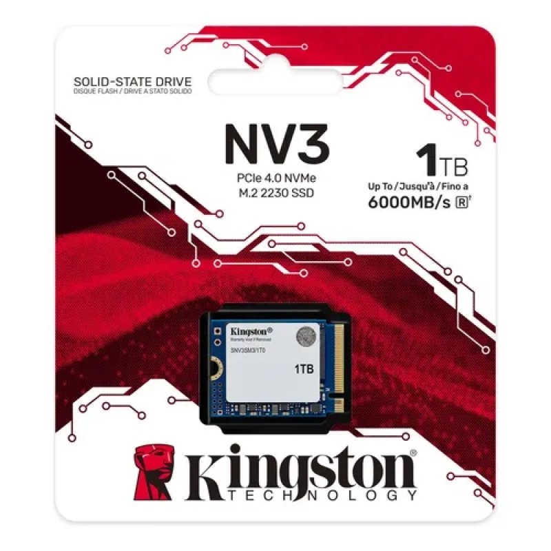 UNIDAD DE ESTADO SOLIDO KINGSTON NV3 1TB PCIE 4.0 6000MB/S NANO