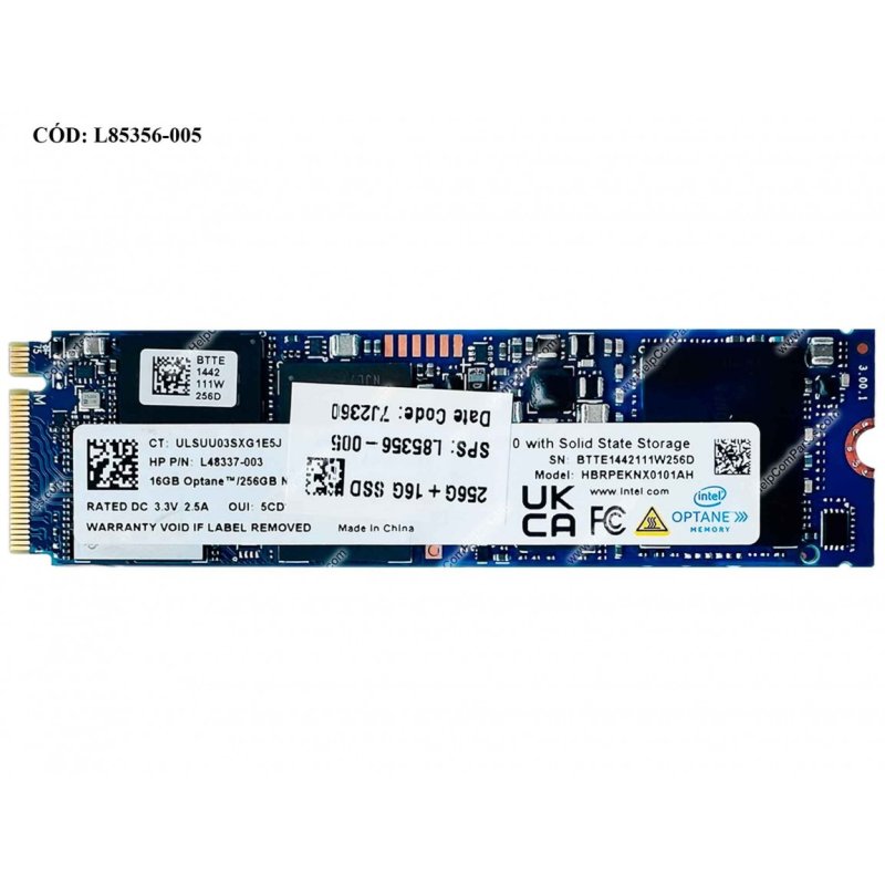 UNIDAD DE ESTADO SOLIDO M.2 INTEL OPTANE 256GB NVMe