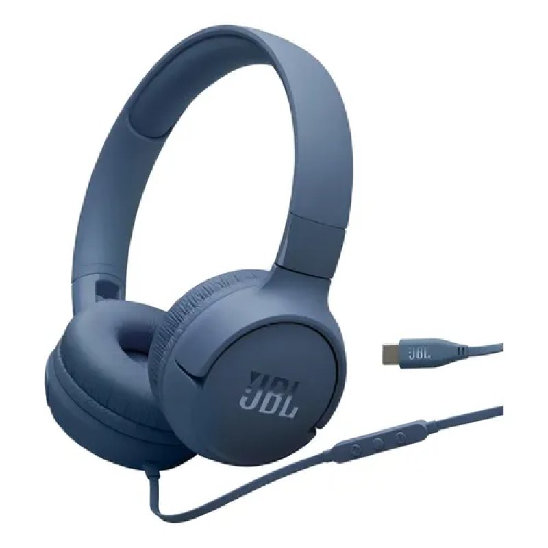 HEADSET JBL TUNE 520C BLUE ALAMBRICA USB C
