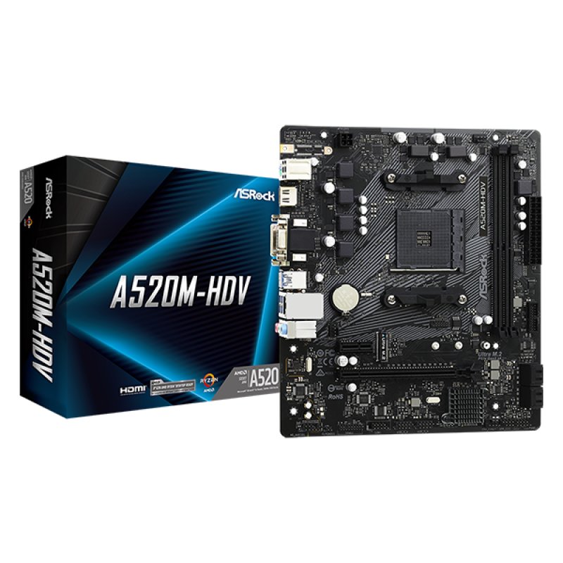 MB ASROCK A520M HDV AM4