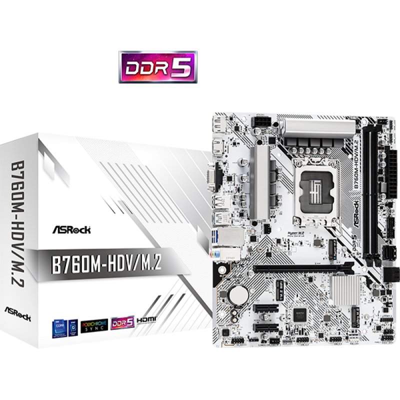 MB ASROCK B760M CW DDR5 PCIE 5.0 M.2 LGA1700