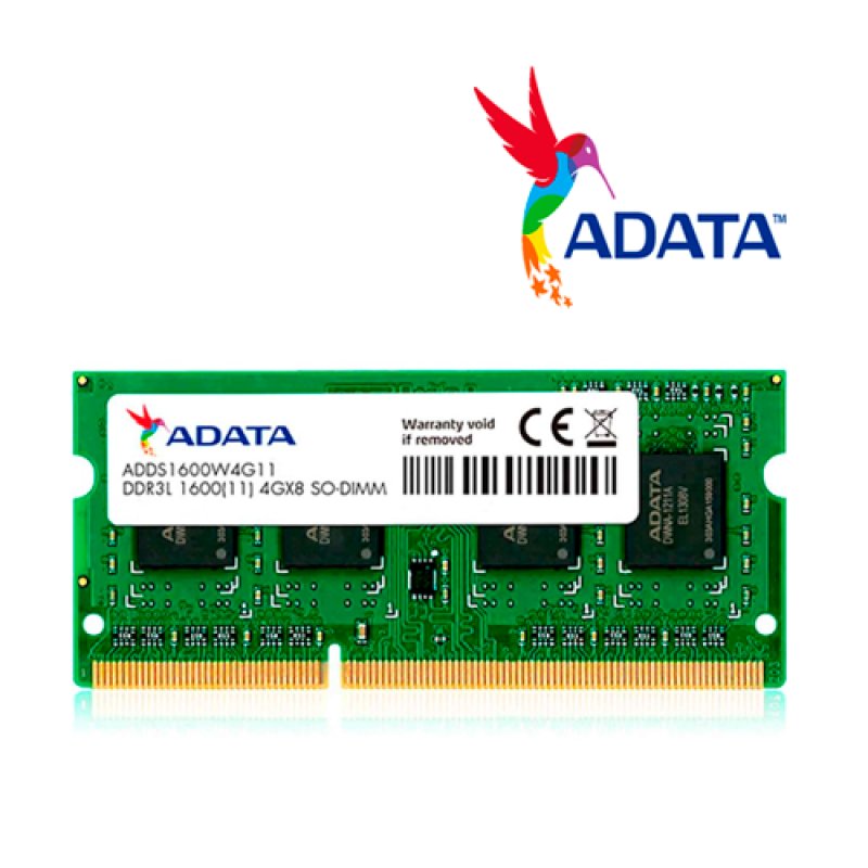 MEMORIA RAM ADATA SODIMM 4GB DDR3 1600MHZ PC3-12800