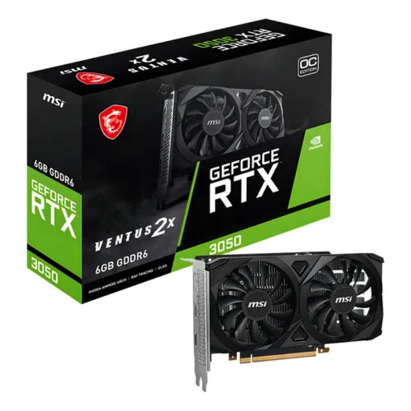 TARJETA DE VIDEO MSI VENTUS 2X RTX 3050 6GB